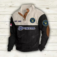 Milwaukee Corduroy Quarter Zip Baseball Pullover