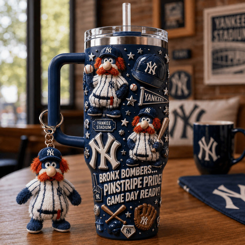 New York Yankee Baseball Glam 40oz Tumbler