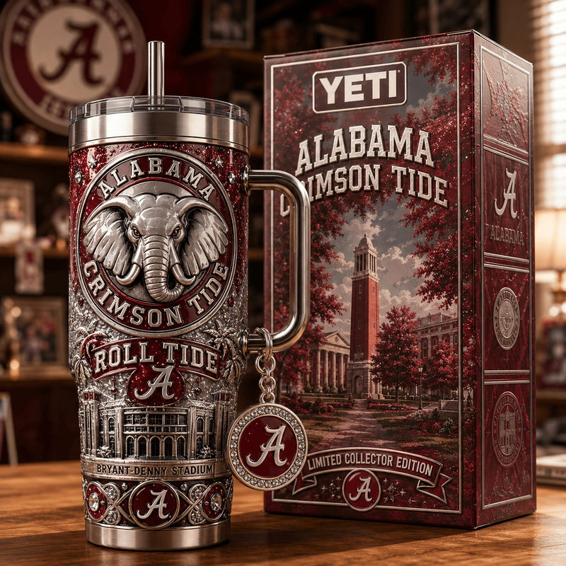 Tuscaloosa Crimson Bling 40oz Tumbler