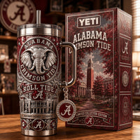 Tuscaloosa Crimson Starry 40oz Tumbler
