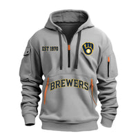 Milwaukee Neon Trim Black Baseball Hoodie