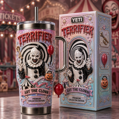 Creepy Carnival Clown Starry 40oz Tumbler