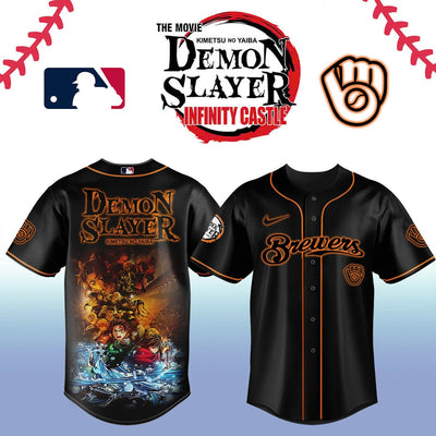 Milwaukee Demon Night Flame Black Baseball Jersey