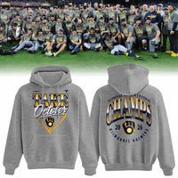 Milwaukee Take Central Grey Baseball Hoodie