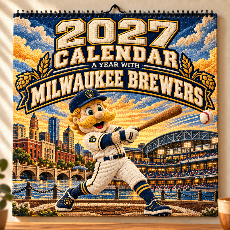Milwaukee Baseball Fan 2027 Wall Calendar