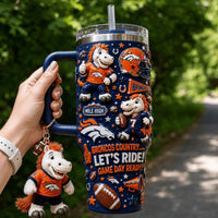 Denver Football Bling 40oz Tumbler