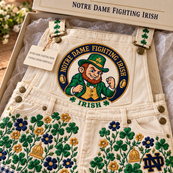 South Bend Lucky Clover Shortalls - Detail