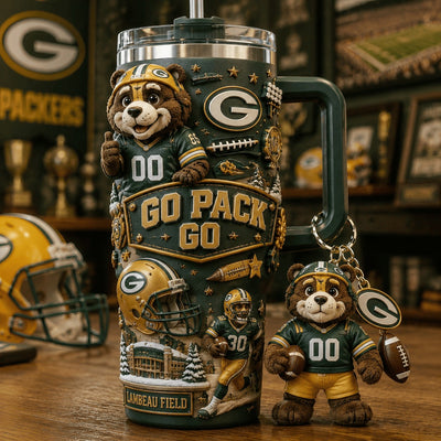 Green Bay Football Gilded 40oz Tumbler