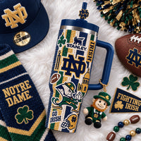 South Bend Irish Football Dazzle 40oz Tumbler