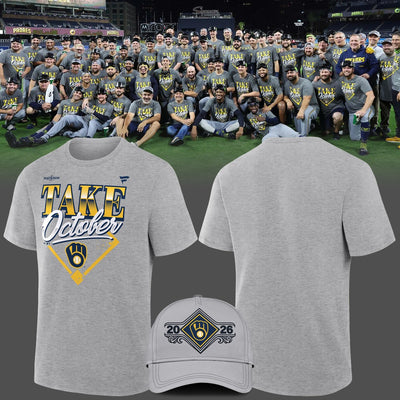 Milwaukee Take Plain Back Grey Baseball T-Shirt