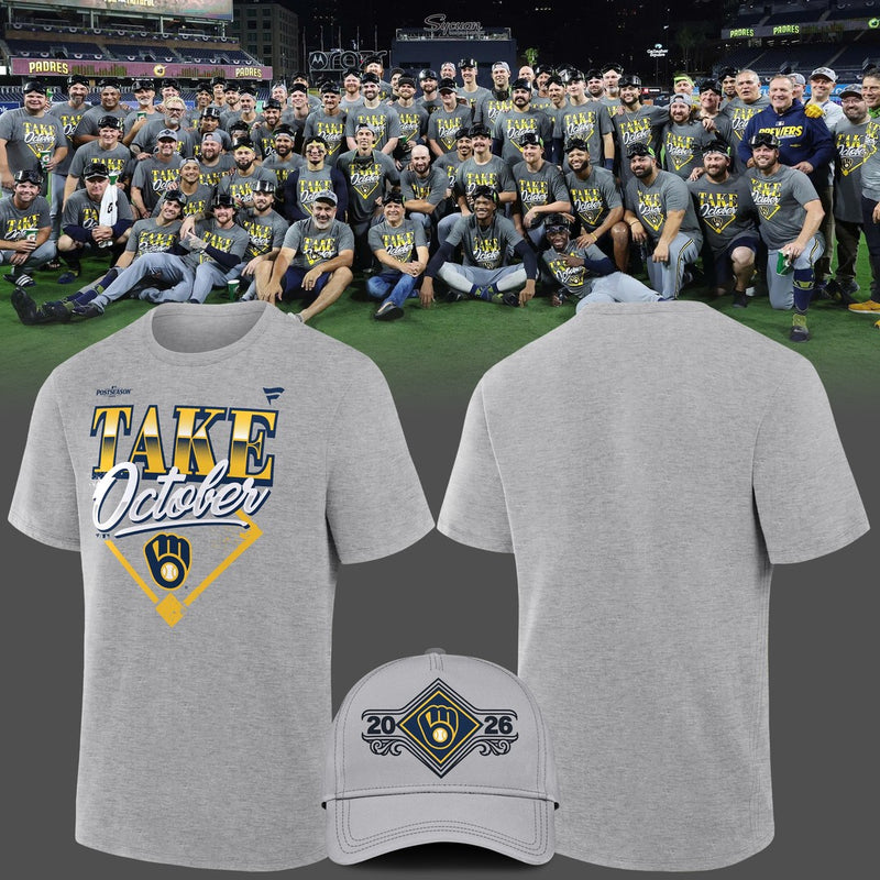 Milwaukee Take Plain Back Grey Baseball T-Shirt