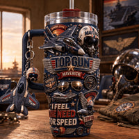 Fighter Jet Ace Jewel 40oz Tumbler