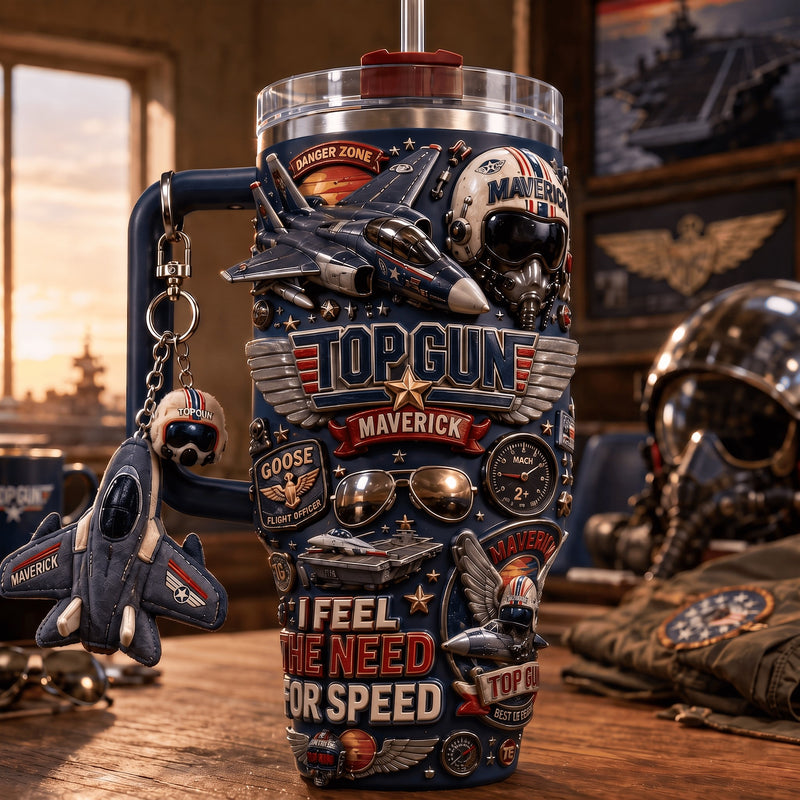 Fighter Jet Ace Jewel 40oz Tumbler
