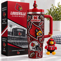 Louisville Cardinal Football Dazzle 40oz Tumbler