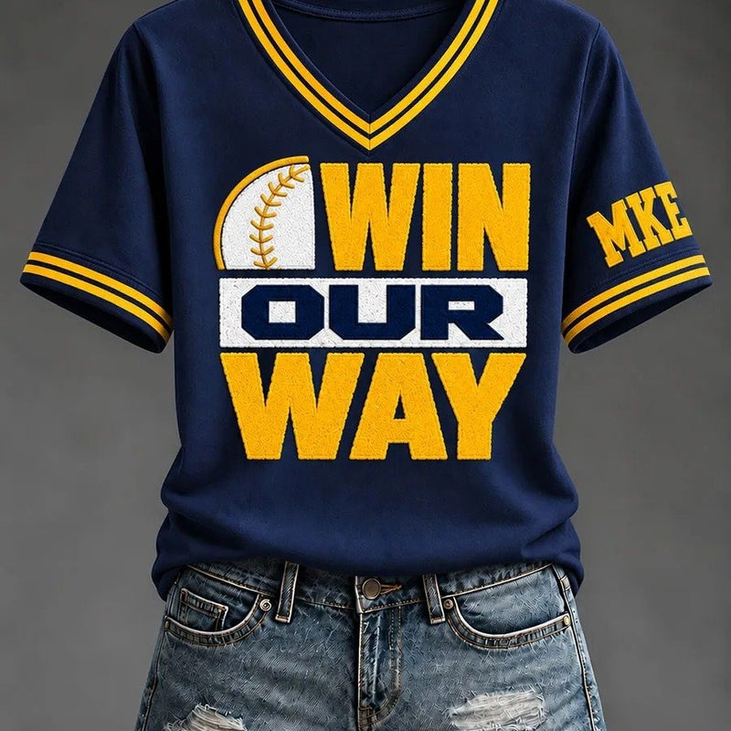 Milwaukee City Script Baseball T-Shirt