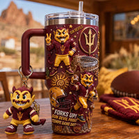 Tempe Gold Football Dazzle 40oz Tumbler