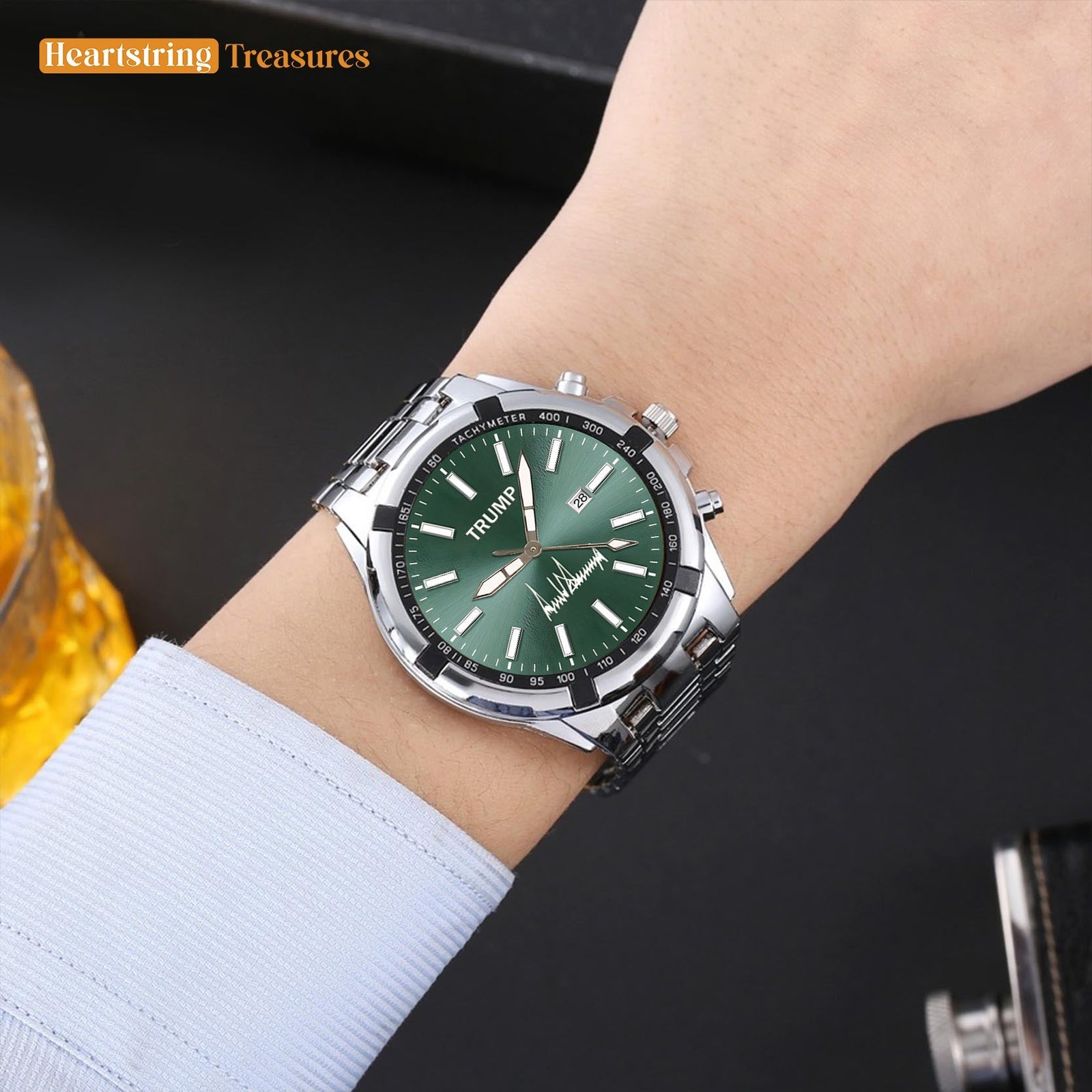 TRUMP Watch 2025 - Emerald Glow Dial - Gift Watch for Fans