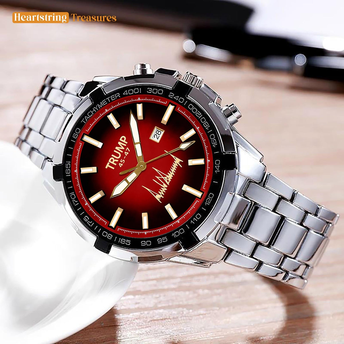 TRUMP 45-47 Watch 2025 Luxury – Deep Inferno Red Dial – Watch for Men