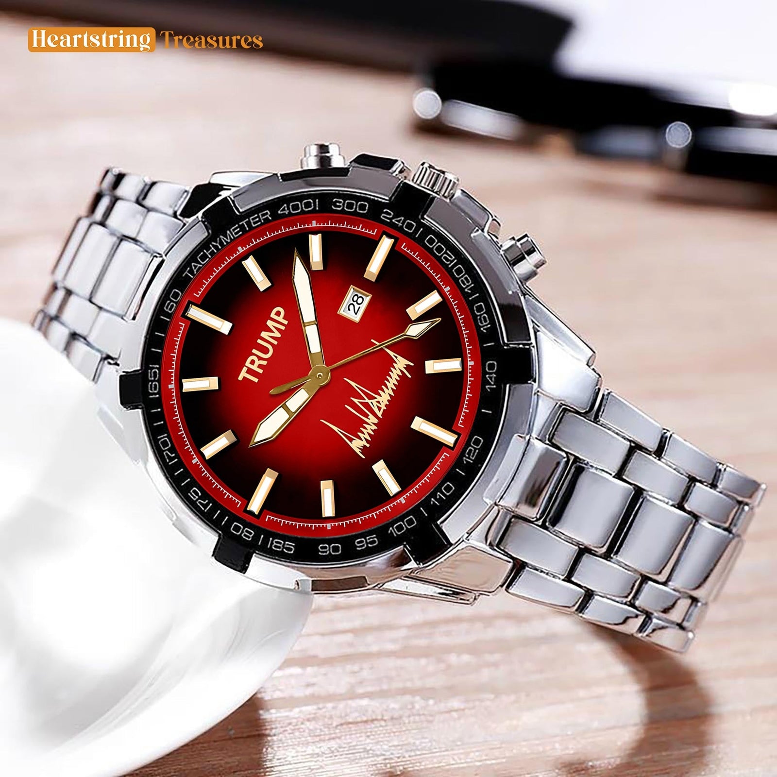 TRUMP Watch 2025 Luxury – Deep Inferno Red Dial – Watch for Men