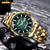TRUMP Watch 2025 Luxury Gold – Mystic Green Dial  – Gold Watch for Men