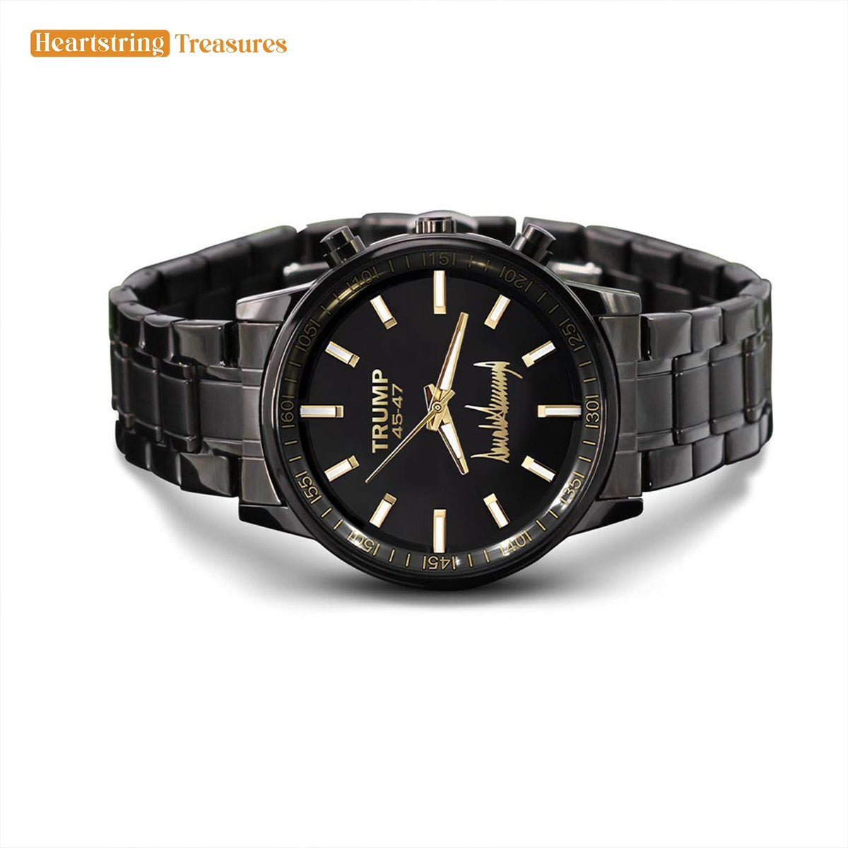 TRUMP Watch 45-47 Stainless steel - Obsidian Black Dial - Gift Watch for Fans