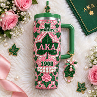 Pink and Green Sisterhood Glam 40oz Tumbler