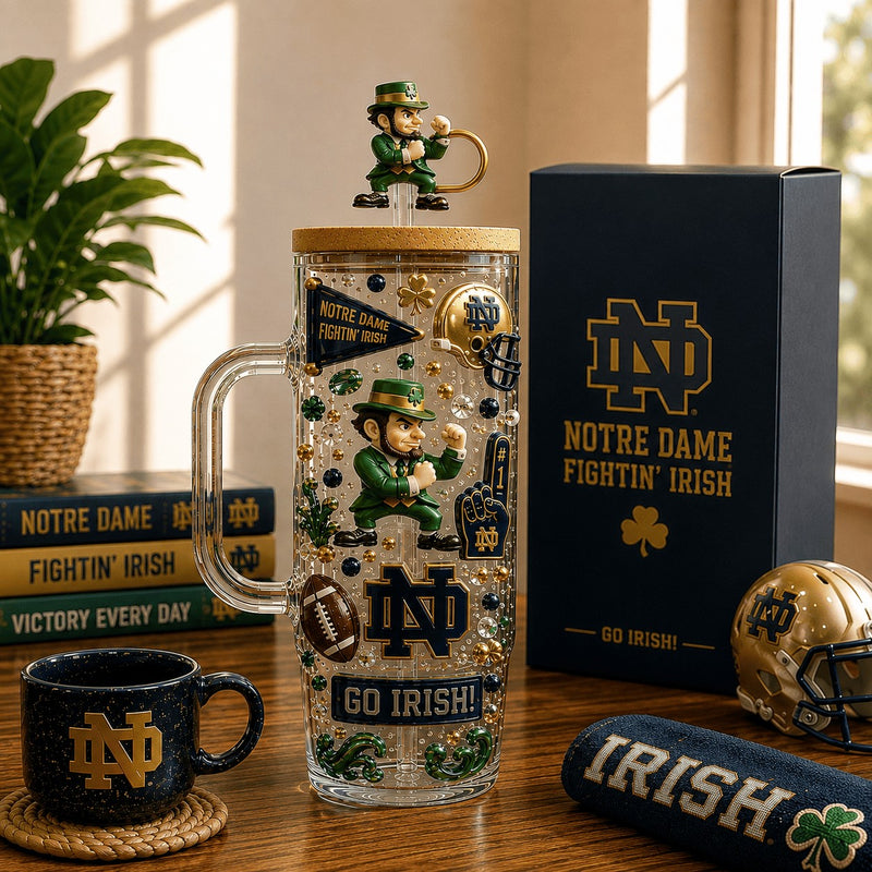 South Bend Irish Football Bling 40oz Tumbler