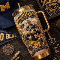 Michigan Wolverine Football Bling 40oz Tumbler