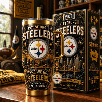 Pittsburgh Football Gilded 40oz Tumbler