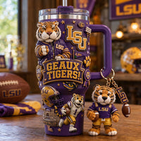 Baton Rouge Tiger Football Glam 40oz Tumbler