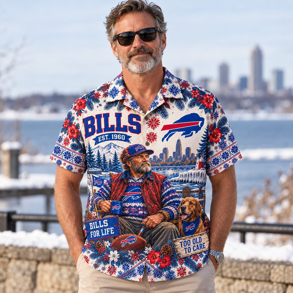Buffalo For Life Hawaiian Shirt - Detail