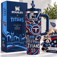 Tennessee Titan Football Bling 40oz Tumbler