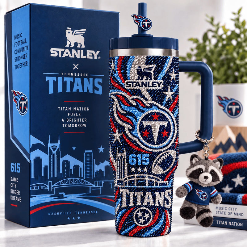 Tennessee Titan Football Bling 40oz Tumbler