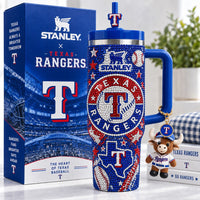 Texas Ranger Baseball Gilded 40oz Tumbler