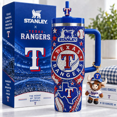 Texas Ranger Baseball Gilded 40oz Tumbler