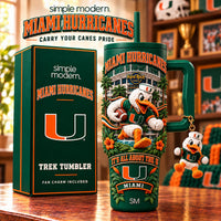 Miami Hurricane Football Dazzle 40oz Tumbler