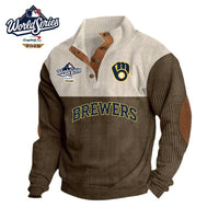 Milwaukee Corduroy Button Diamond Baseball Pullover