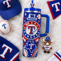 Texas Ranger Baseball Gilded 40oz Tumbler