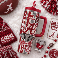 Tuscaloosa Crimson Dazzle 40oz Tumbler