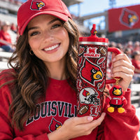 Louisville Cardinal Football Dazzle 40oz Tumbler