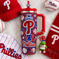 Philadelphia Baseball Fan Rhinestone 40oz Tumbler