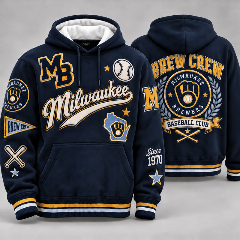 Milwaukee Patch Collage Since Baseball Hoodie