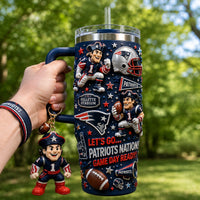 New England Football Dazzle 40oz Tumbler