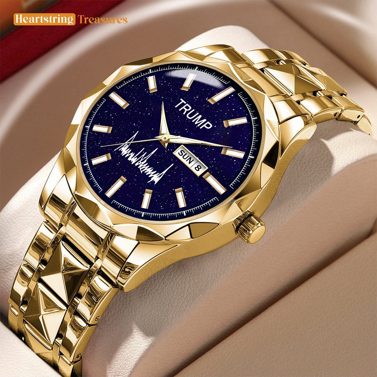 TRUMP Watch 2025 Luxury Gold – Galaxy Blue Dial – Gold Watch for Men