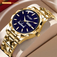 TRUMP Watch 2026 Luxury Gold – Galaxy Blue Dial – Gold Watch for Men