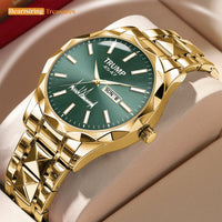 TRUMP Watch 45-47 Luxury Gold – Emerald Glow Dial – Gold Watch for Men