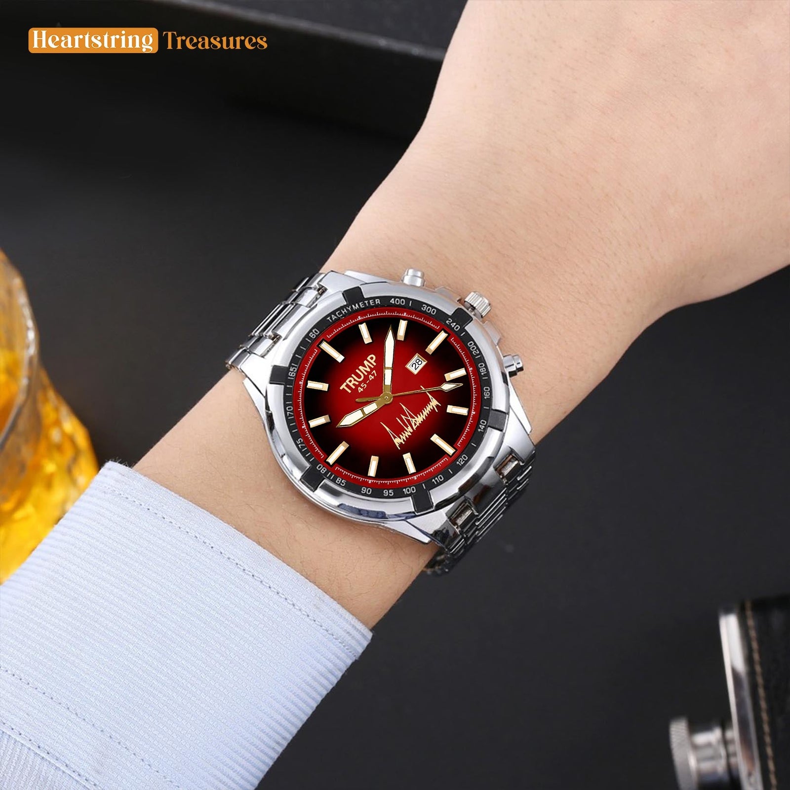TRUMP 45-47 Watch 2025 Luxury – Deep Inferno Red Dial – Watch for Men
