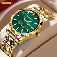 TRUMP Watch 2026 Luxury Gold – Brushed Emerald Dial – Gold Watch for Men