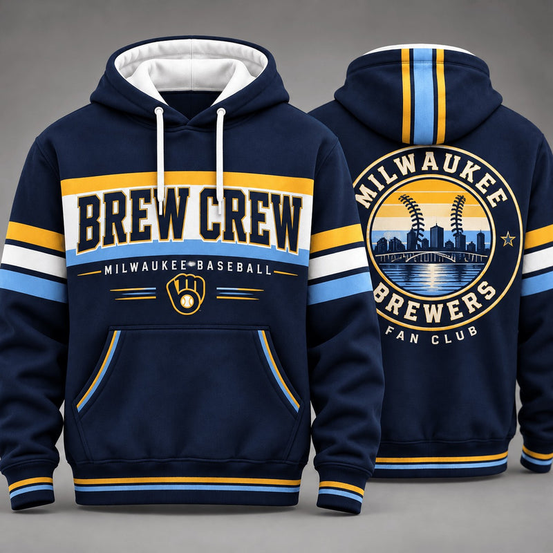 Milwaukee Brew Crew Fan Club Baseball Hoodie