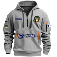 Milwaukee White Baseball Hoodie